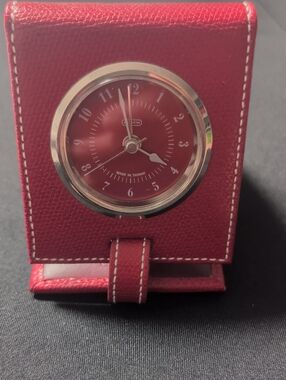 Coach - Red Folding Travel Alarm Clock